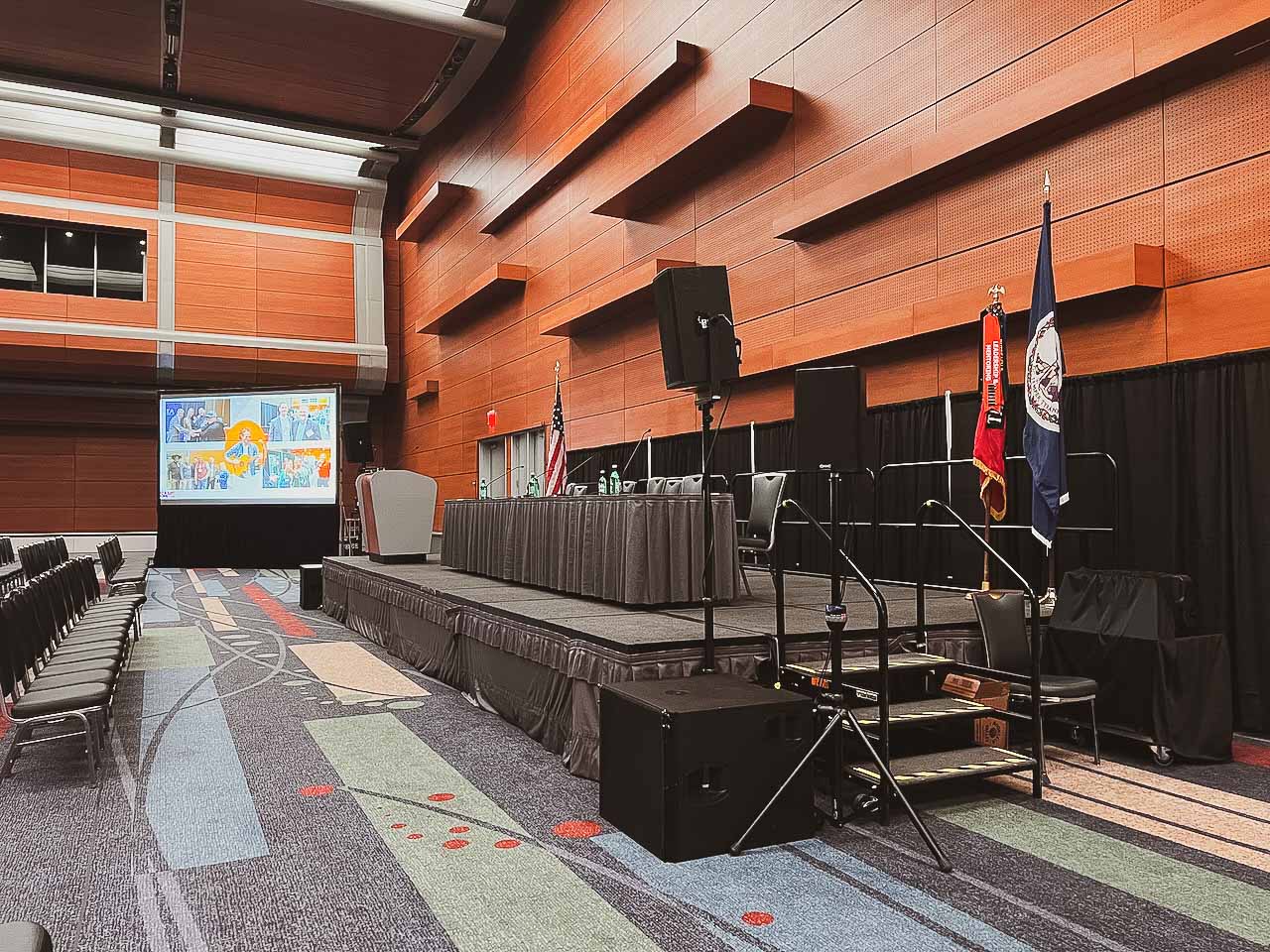General session AV production stage design